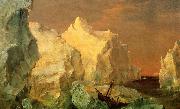 Icebergs and Wreck in Sunset Frederic Edwin Church